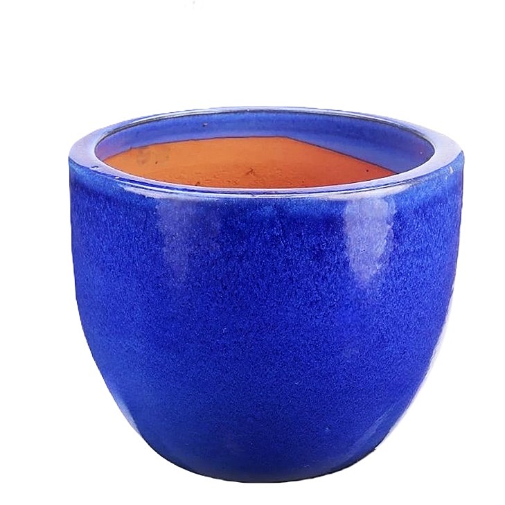 Topf TC glasiert blau D23 H20cm