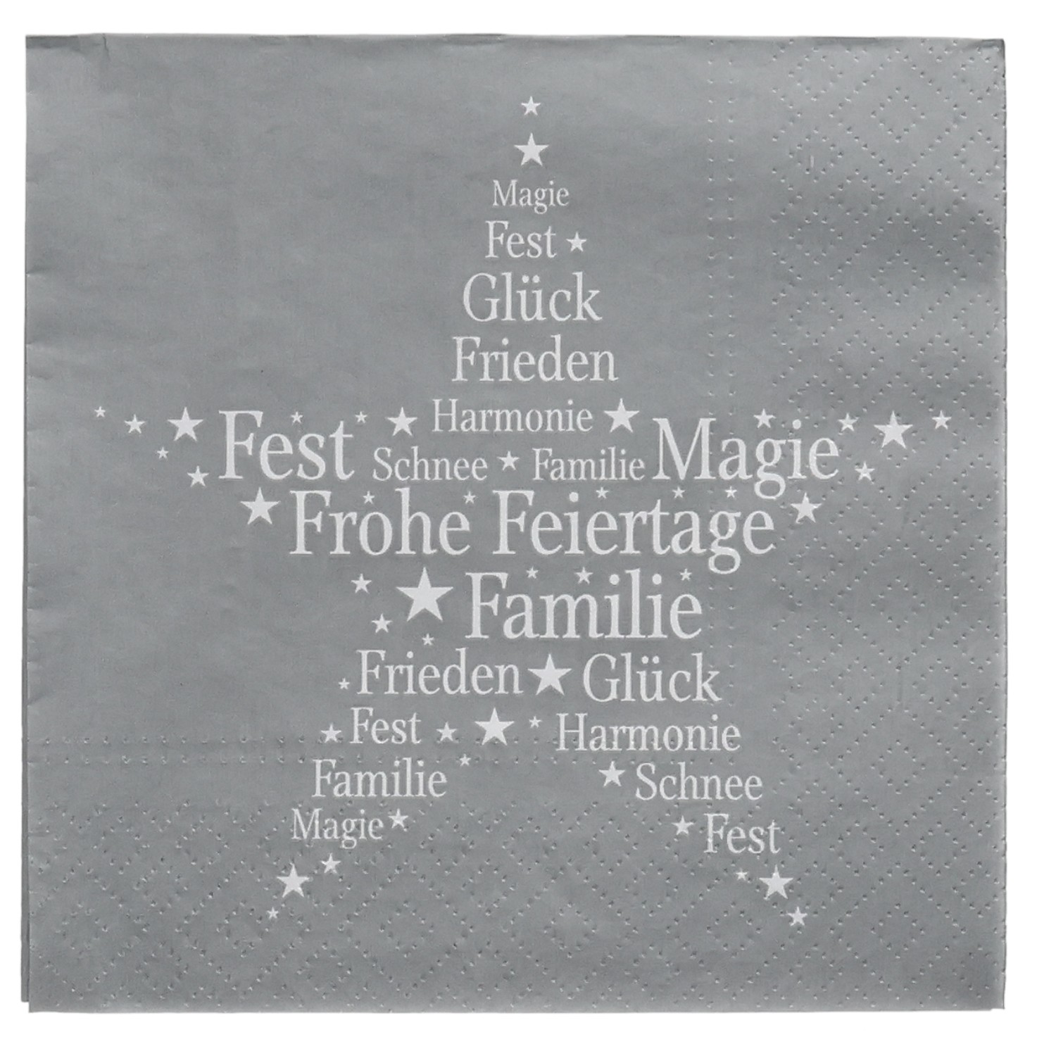 Serviette PP 20erPack Stern Sprüche