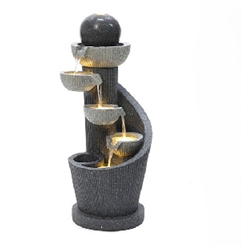 Brunnen POLY Bowl-Fontain LED H73cm