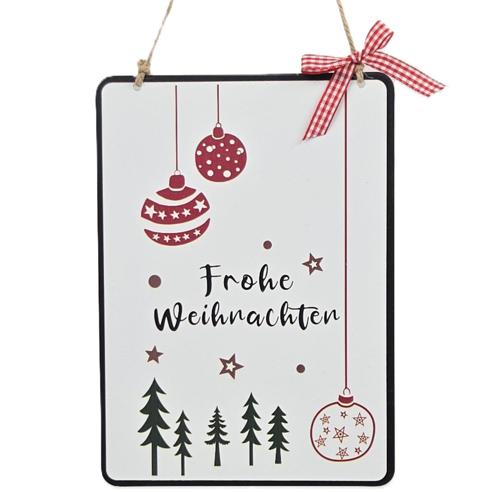 Hänger MET Schild Xmas 16x22cm
