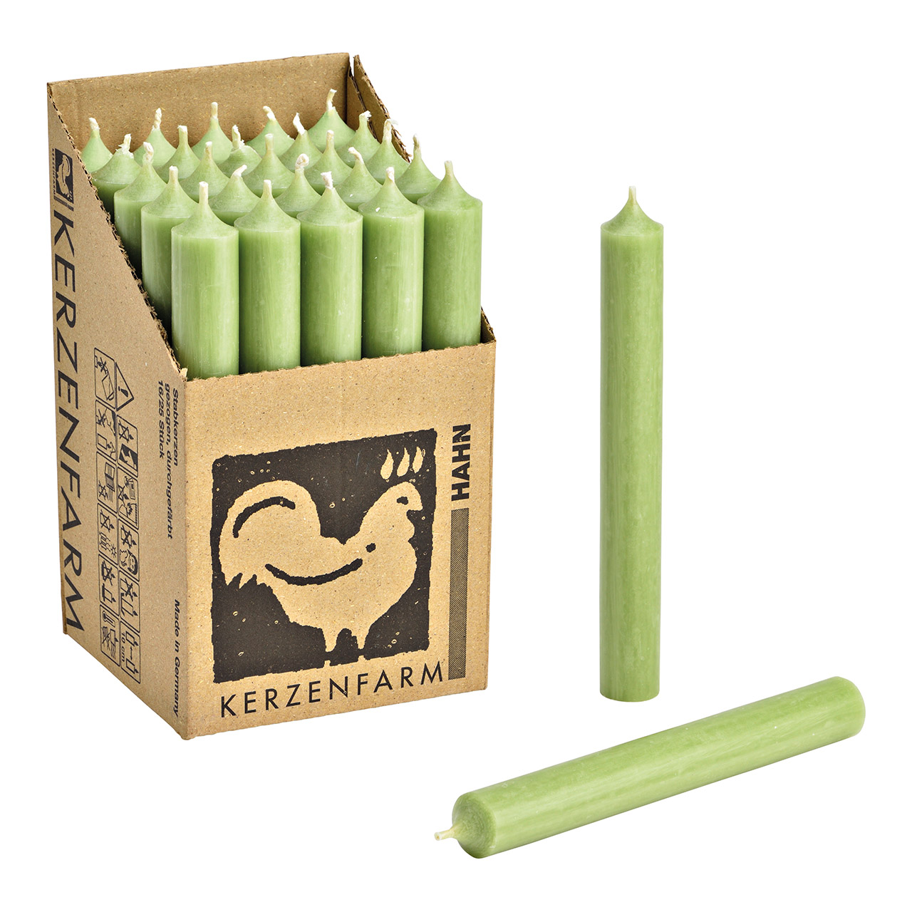 Stabkerze D2 H18cm jade