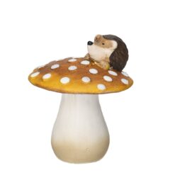 Pilz KER gelb H15cm mit Igel