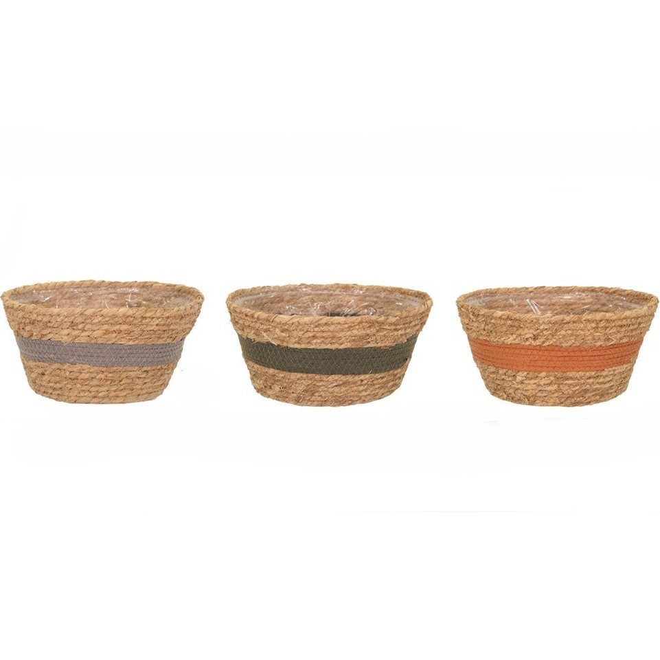 Pflanzkorb NAT + Band D28 H18cm 3so