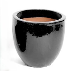 Topf TC glasiert schwarz D22 H21cm