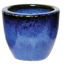 Topf TC glasiert blau D38 H32cm