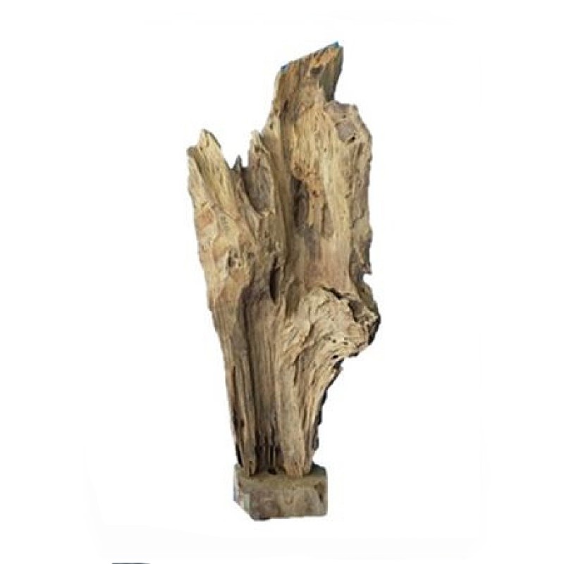 Skulptur HZ auf Fuß Teak H130cm