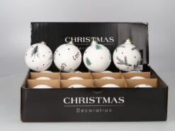 Baumschm. Kug. D8cm Xmas 4sort