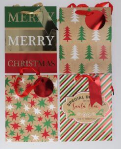 Tüte PP Xmas 18x8x23cm 4sort
